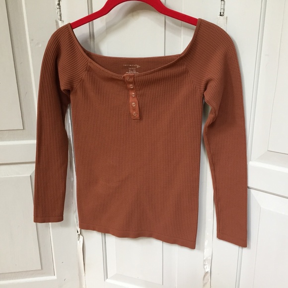 Free People Intimately Burnt Orange Thermal Top - Picture 8 of 15